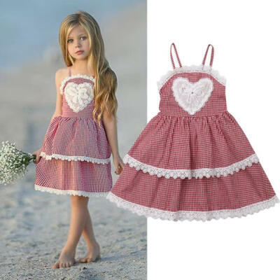 

UK Kids Baby Girl Flower Dress Lace Tutu Party Gown Pageant Dresses Sundress