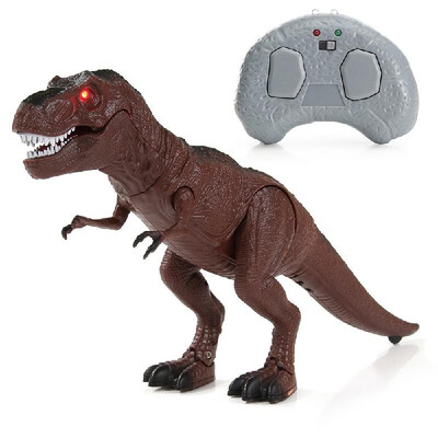 

Light Up Remote Walking Dinosaur Toy Figure with Sound Real Movement Kids Gift