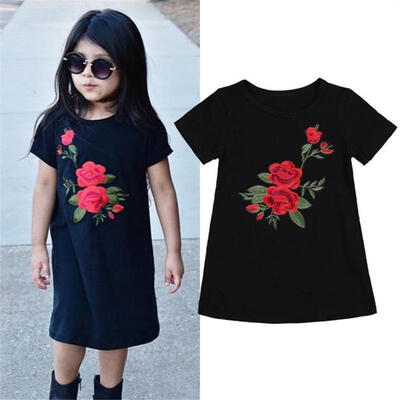 

Newborn Baby Girl 3D Flower Dress Princess Party Pageant Dresses Kid Clothes