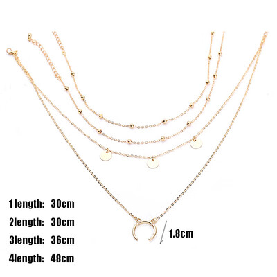 

Newly Necklaces Choker Kolye Bohemia Gold Silver Color Star Moon Necklace Women Boho Pendants Collier Ketting Jewelry
