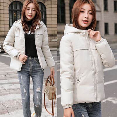 

Toponeto Women Winter Warm Coat Hooded Thick Warm Loose Jacket Short Overcoat