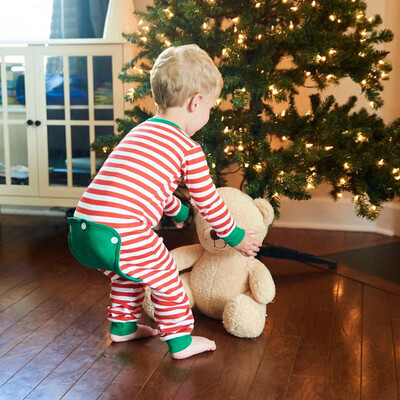 

Christmas Newborn Infant Baby Girl Boy Striped Romper Jumpsuit Clothes Outfits