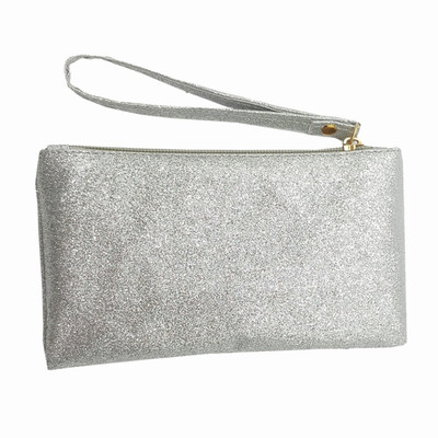 

Fashion Women Solid Color Glitter Long Wallet Coin Purse Phone Holder Clutch Bag