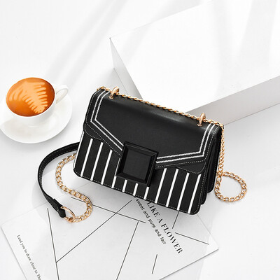 

Ladies bag 2019 summer new womens bag small square bag Korean PU leather fashion shoulder Messenger bag
