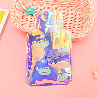 

Mini Cute Portable Laser Hot Water Bottle Cartoon Simple Winter Warm Water Bag Note Water Hand Warmers