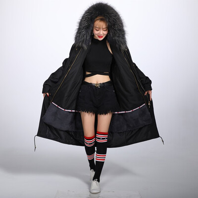 

QIU YAN sent over the new winter stars rabbit fur whole skin liner long coat female fur coat 92929291