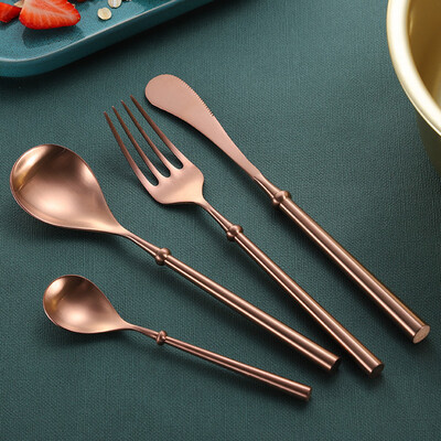 

Toponeto 4PCS Set Stainless Steel Upscale Dinnerware Flatware Cutlery Fork Spoon