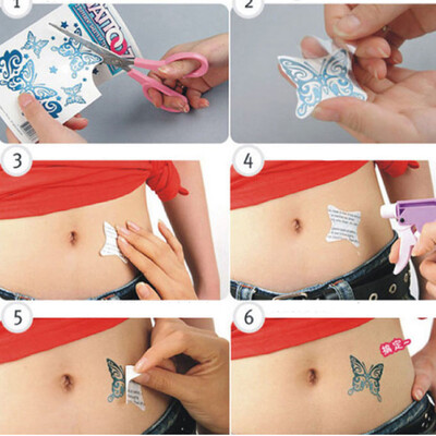 

〖Follure〗Fashion Gold Silver Metallic Temporary Tattoos Stickers Temporary Body Art Tatoo