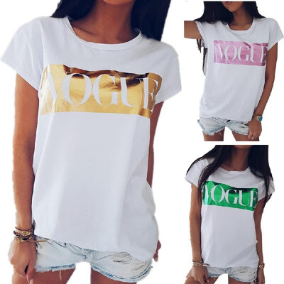 

2019 cross-border for summer new AliExpress Wish hot European&American printing round neck short-sleeved shirt T-shirt White