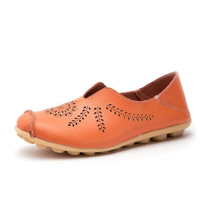 

Spring summer breathable hollow flat large size anti-slip womens shoes flat Shoes Women Slip On Ballet Flats Printing Shoes