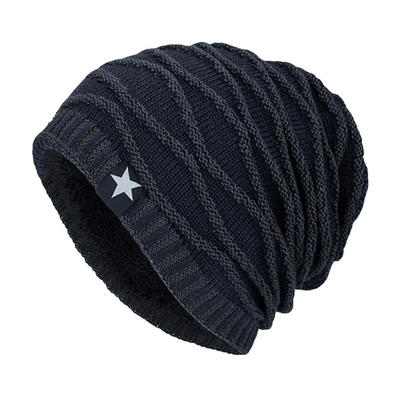 

Winter Solid Color Man Hat Knitted Beanie Ski Cap Warm Keeper Fashion Gift