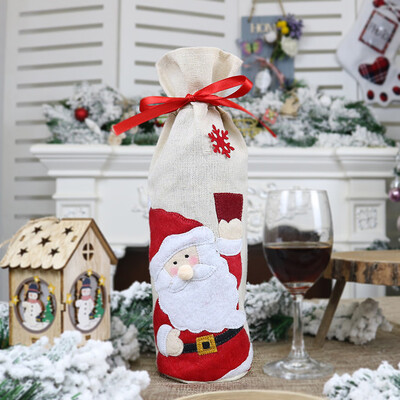 

〖Follure〗Christmas Red Wine Bottle Bag Cartoon Christmas Decoration Wine Gift Bag