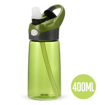 

400ml Water Bottle Reusable Drinking Bottle with Straw for Kids