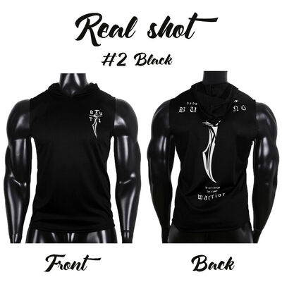 

Mens Hooded Hoodie Vest Tank Tops Sweatshirt Gym Muscle Sleeveless T-shirt
