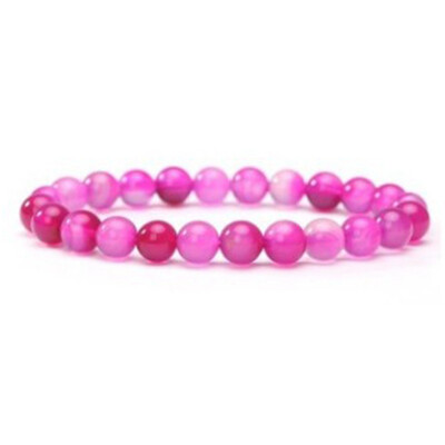 

12 Colors Agate Couple Bracelets 8Mm Natural Stone Beads Healing Energy Bracelet For Women Men
