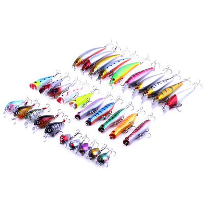

30Pcs Fake Bait Fishing 3D Fish Bait 6 Specifications Hard Plastic High Simulation Bait Fishing Accessories