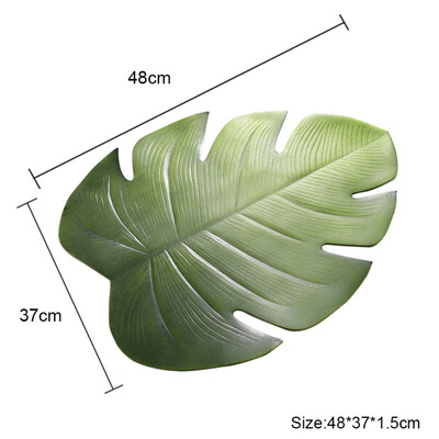 

Kitchen Placemat Leaves Pvc Dining Table Mat Disc Pads Bowl Pad Coasters Waterproof Table Decor Pad Slip-resistant Placemat Tool