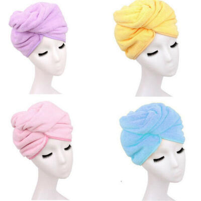 

Ladys Bath Tool Quick Drying Magic Soft Microfiber Bath Towel Hair Dry Hat Cap
