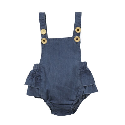 

SUNSIOM Newborn Baby Girls Strap Backless Romper Bodysuit Outfits Dungaree Shorts Summer