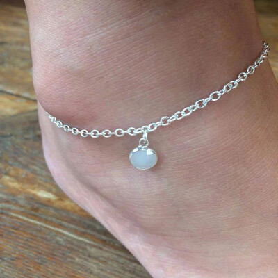 

Europe&the United States cross-border new foot chain girl first love pink diamond pendant anklet simple pink white rhinestone jewelry