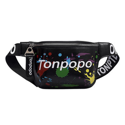 

Graffiti Printed Shoulder Bags Unisex Zipper Chest Pack Crossbody Handbags