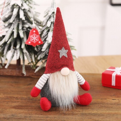 

Gobestart Christmas Decoration Faceless Doll Figurine Decoration Children Creative Gift