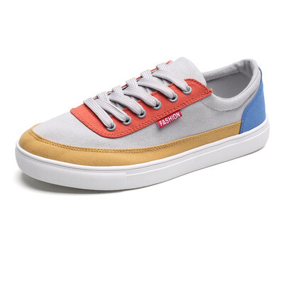 

New Korean version of the trend of mens shoes wild color matching canvas shoes casual shoes students board shoes tide shoes