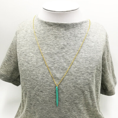 

Europe&the United States simple cross-country sweater chain cannonball natural turquoise pendant necklace fashion wild long jewelry necklace