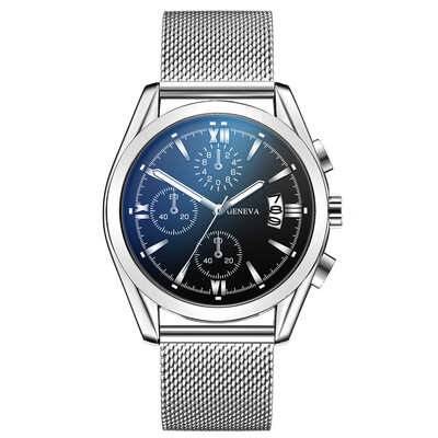 

RM Three-eye Large Dial Watch Mens Business Fashion Quartz Leather Belt Watch
