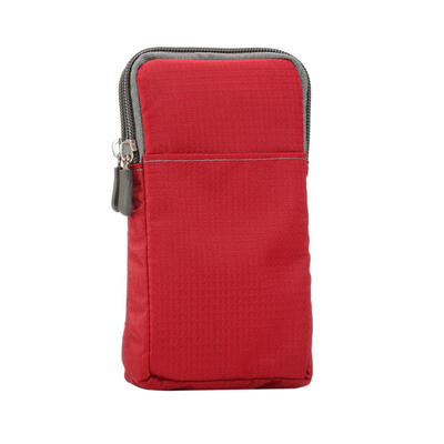 

Canvas Multi Layer Zipper Phone Pouch Belt Clip Bag Wallet Sports Case Bag