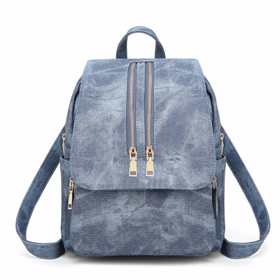 

PU Leather Multifunctional Backpack Women Vintage Backpacks for School Large Capacity Backbag Female Shoulder Bags for Girls