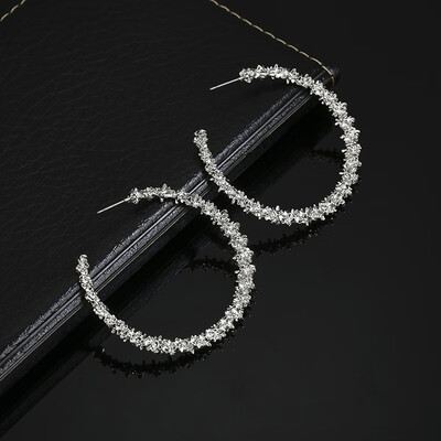 

127 Big Hoop Earrings for Women 2019 Vintage Gold Color Round Fashion Statement Earrings Female Accessories Jewellery