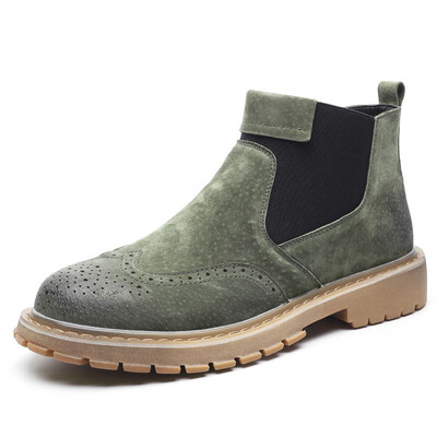 

Fashion big scalp boots set of feet short boots British mens boots tide