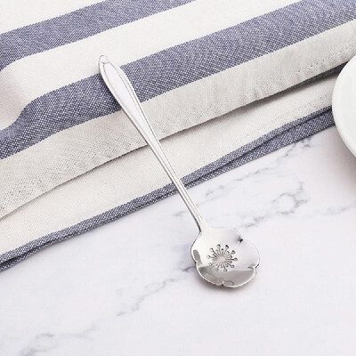 

Flower Spoons Set Mini 410 Stainless Steel Cutlery Dessert Honey Cake Spoon Creative Tea Coffee Ice- cream Fruit Spoons Scoop