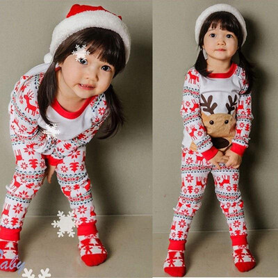 

Toddler Kids Baby Girl Deer T shirt TopsPants Christmas Outfits Clothes Set