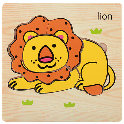 

Siaonvr Wooden Lovely Puzzle Educational Developmental Baby Kids Training Toy Gift