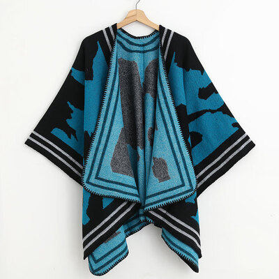 

Autumn&winter new border leopard point imitation cashmere scarf Tibet travel wild dual-use shawl thick warm cloak