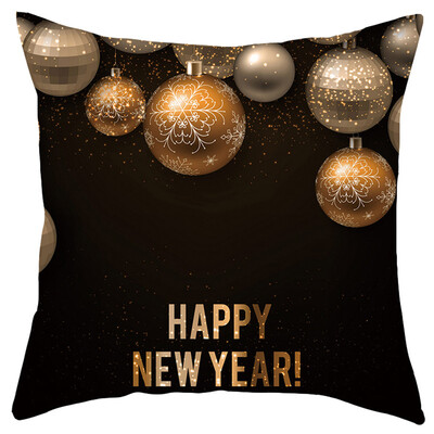 

〖Follure〗Merry Christmas Short Plush Pillowcase Sofa Pad Set Home Decoration 18x18 Inch