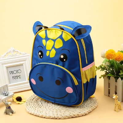 

Children Backpack Cartoon Animal Calf Print Nylon Zipper Adjustable Strap Boys Girls Casual School Travel Bag