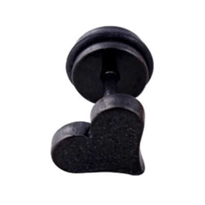 

1 Piece Cute Heart Small Stainless Steel Earrings for Women Fashion Jewelry Frosted Stud Earings