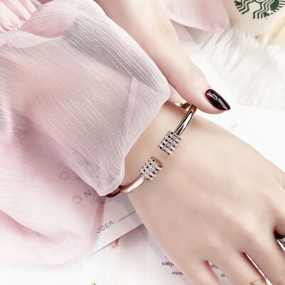

Bracelet female Korean version of the Mori simple temperament personality wild net red fresh titanium steel bracelet