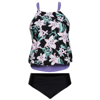 

Roseonmyhand Women Swimwear Bikini Print One Piece Push-Up Padded Bathing Beachwear