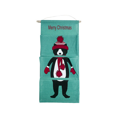

Tailored Christmas Decoration Storage Canvas Hanging Bag Door Decoration Storage Bag