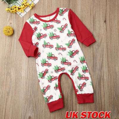 

Red Infant Baby Girl Boy Floral Romper Bodysuit Jumpsuit Christmas Clothe Outfit