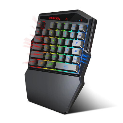 

HXSJ K99 Ergonomic Keyboard&Mouse Combo One-handed Game Keyboard Mouse Set 35 Keys BT42 Wireless Keyboard Wired Gaming Mous