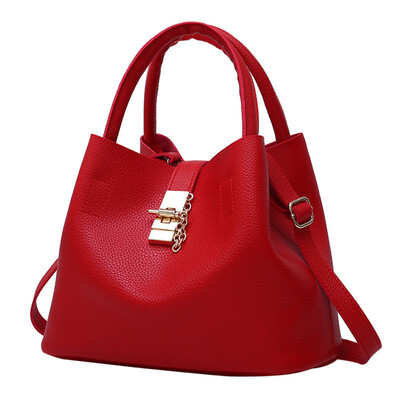 

Women PU Leather Handbags Vintage Tote Female Messenger Crossboday Bags Famous Set Sac Shoulder Bag Femme T10