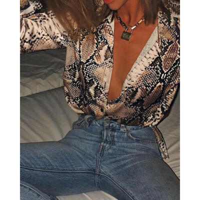 

Fashion Womens Ladies Summer Long Sleeve Shirt Loose Casual Blouse Tops T-Shirt