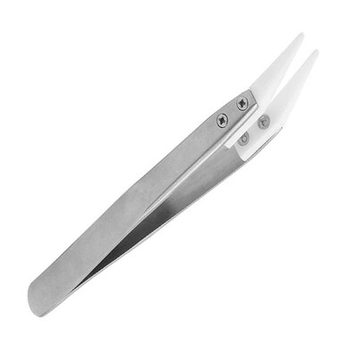 

Anti-Static Reverse Ceramic Tweezers Heat Resistant Conductive Curved Straight Tweezers