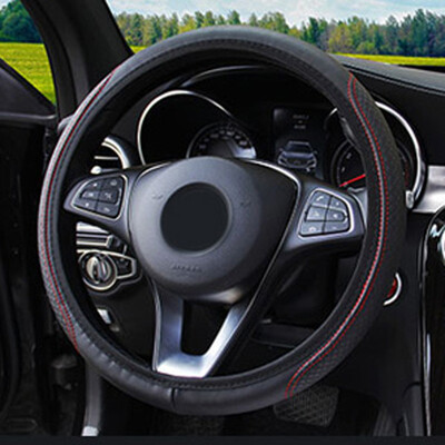 

Leather DIY Car Steering Wheel Cover Car Steering Wheel Cover Protector Black