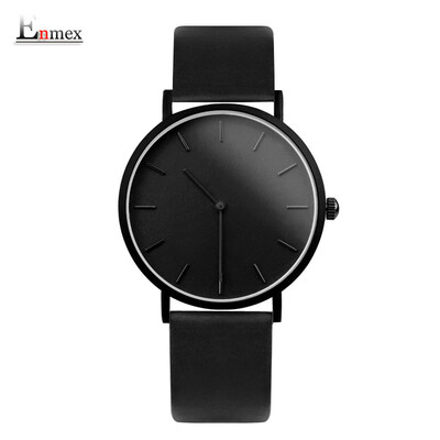 

Enmex two-needle light-and-thin steel-woven-quality wrist watch with simple&mysterious feeling during the translation of the